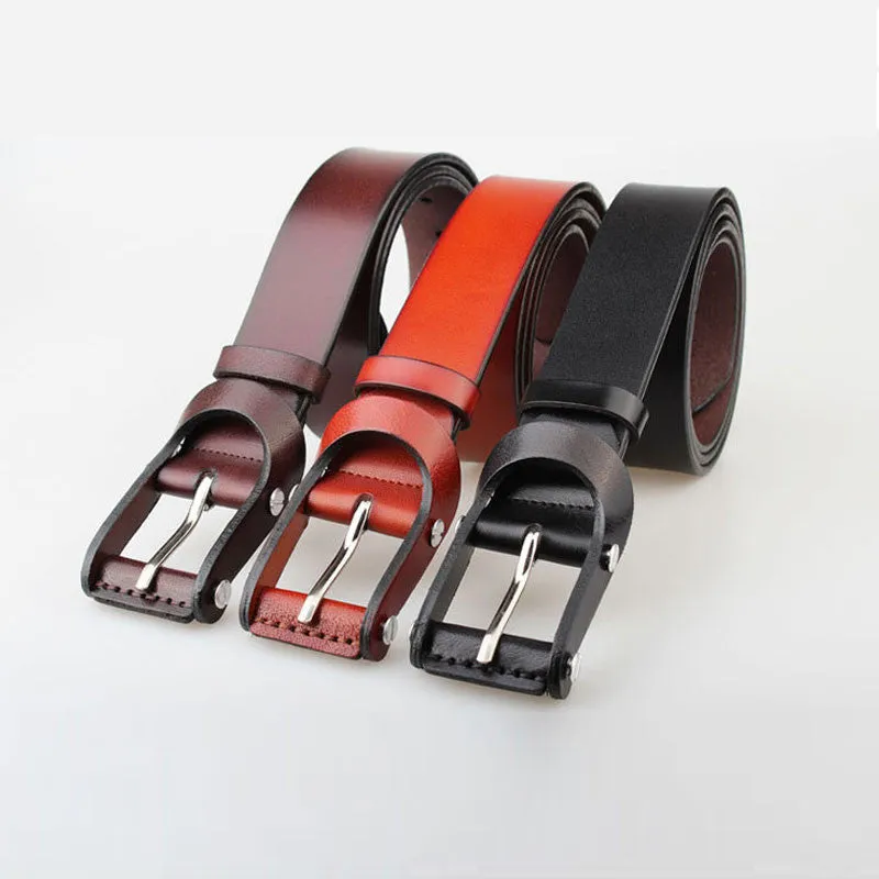 High quality 100% Genuine leather belts for men vintage fashion pure cowhide mens belts luxury