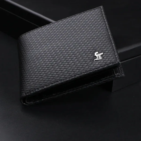 Italian Small Weave | Genuine Leather Wallet and Belt Gift Set | Wallet and Belt Combo | Plus Size Mens Belts | Colour: Black