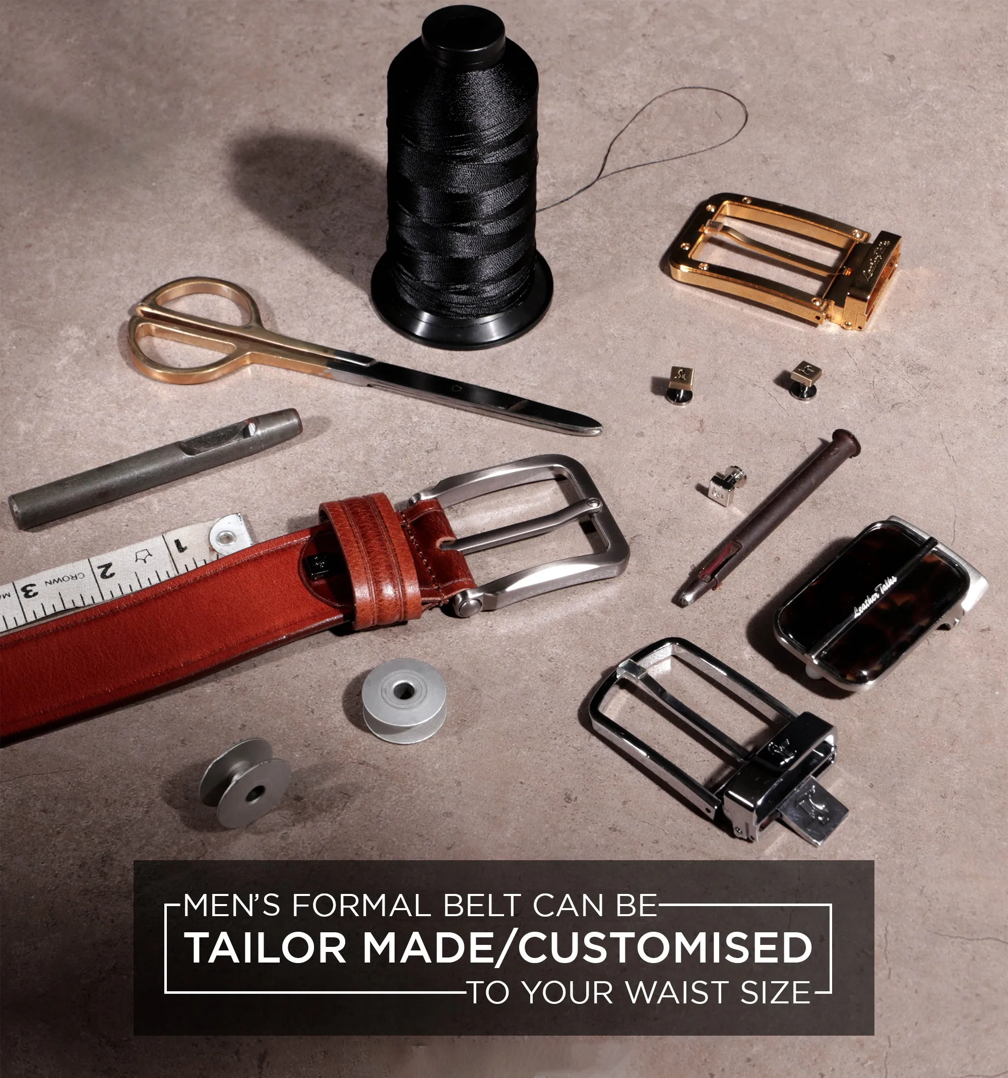 Italian Small Weave | Pure Leather | Leather Belt for Men | Color  - Black