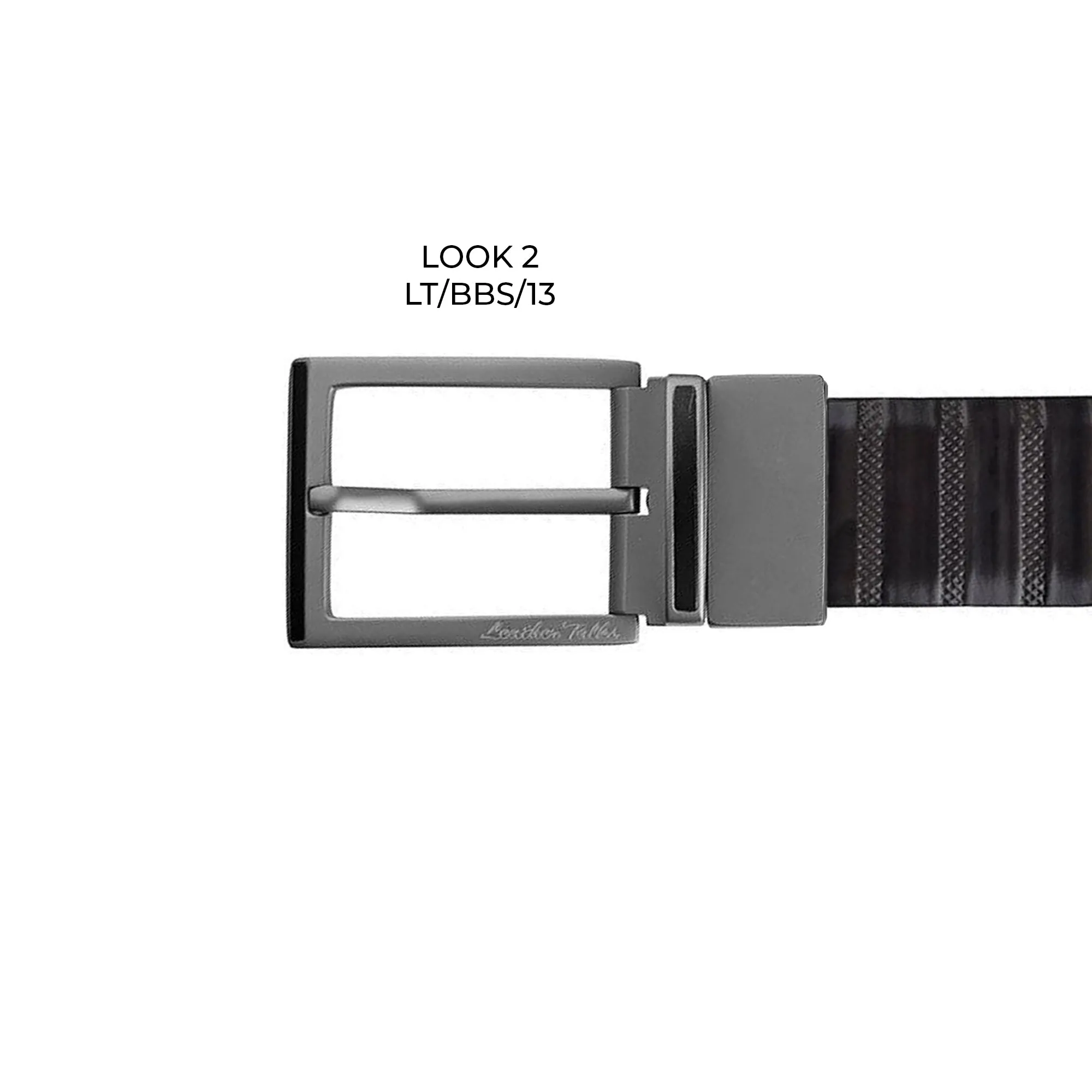 Italian VT Stripe | Luxury Leather Belt For Men  | Color: Grey