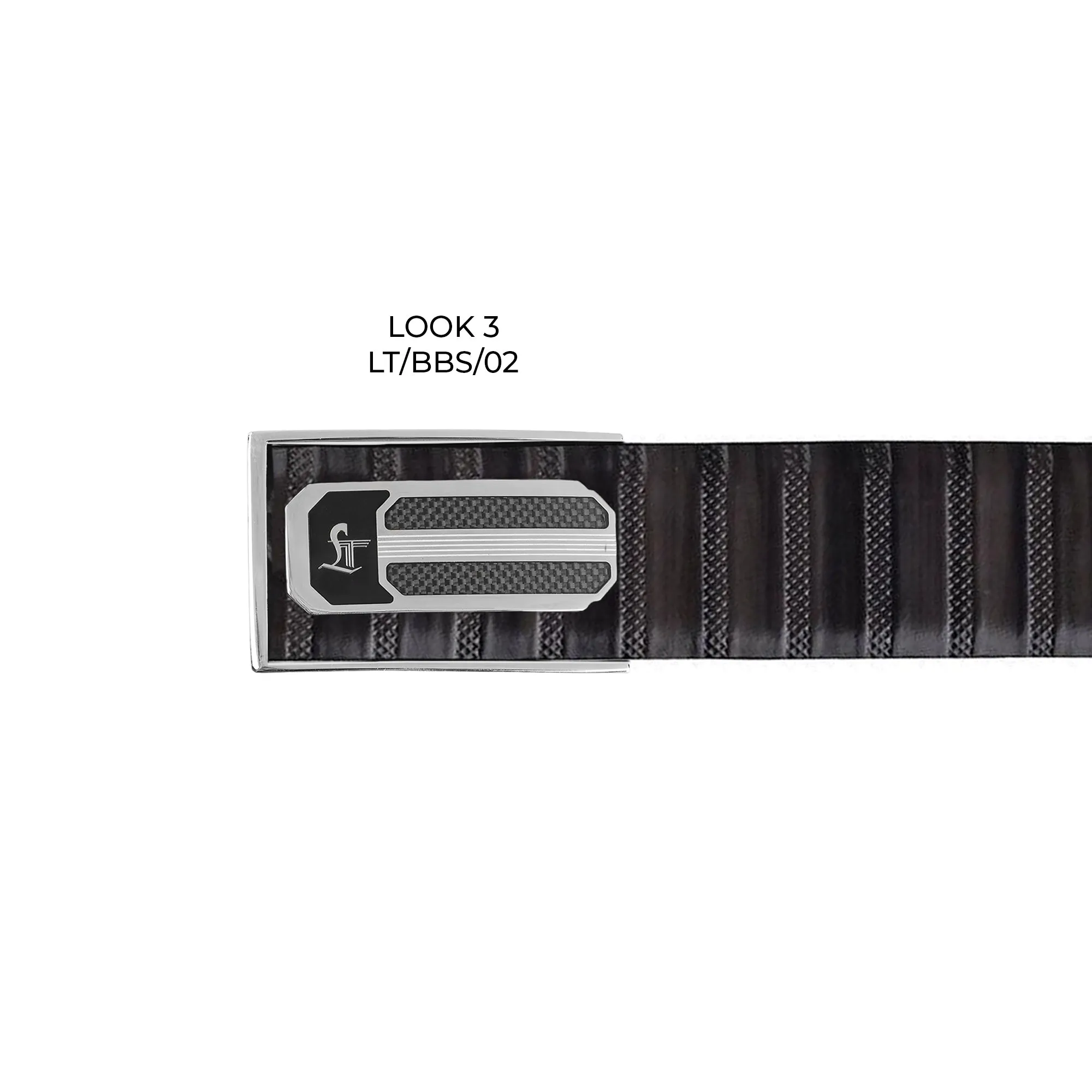 Italian VT Stripe | Luxury Leather Belt For Men  | Color: Grey
