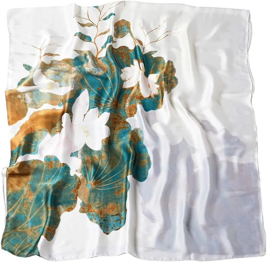 K-Elewon Silk Scarf Head scarf Fashion Scarves Long Lightweight Sunscreen Shawls for Women