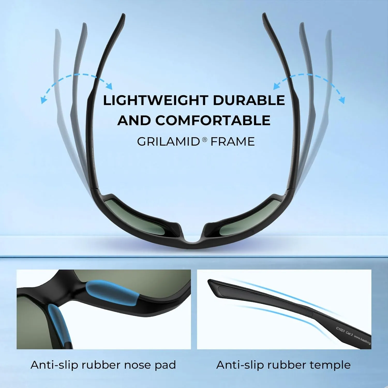 KastKing Osage Polarized Sport Sunglasses for Men and Women, Ideal for Driving Fishing Cycling Running, UV Protection
