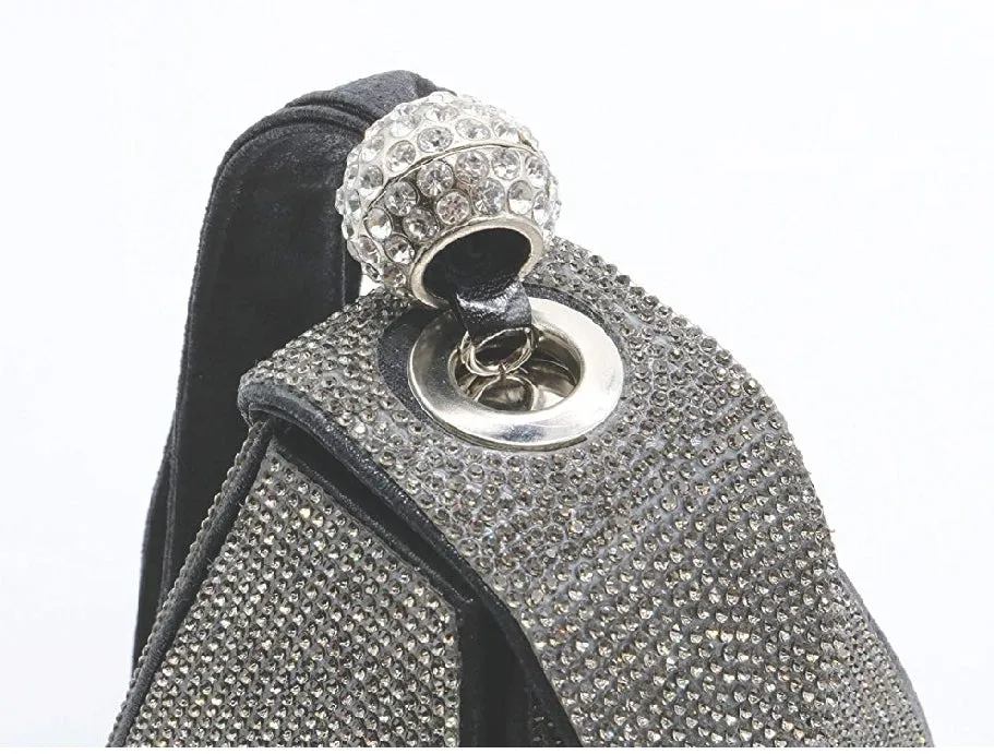 Louvre Triangle- Pyramid Shape Rhinestone Evening Clutch