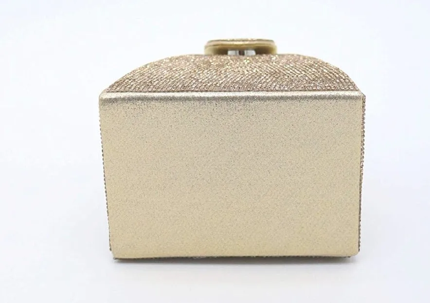 Louvre Triangle- Pyramid Shape Rhinestone Evening Clutch