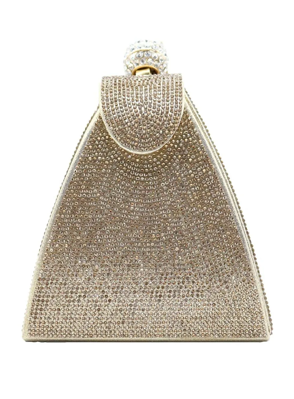 Louvre Triangle- Pyramid Shape Rhinestone Evening Clutch