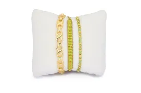 Mana Peridot Gold Bracelet Stack