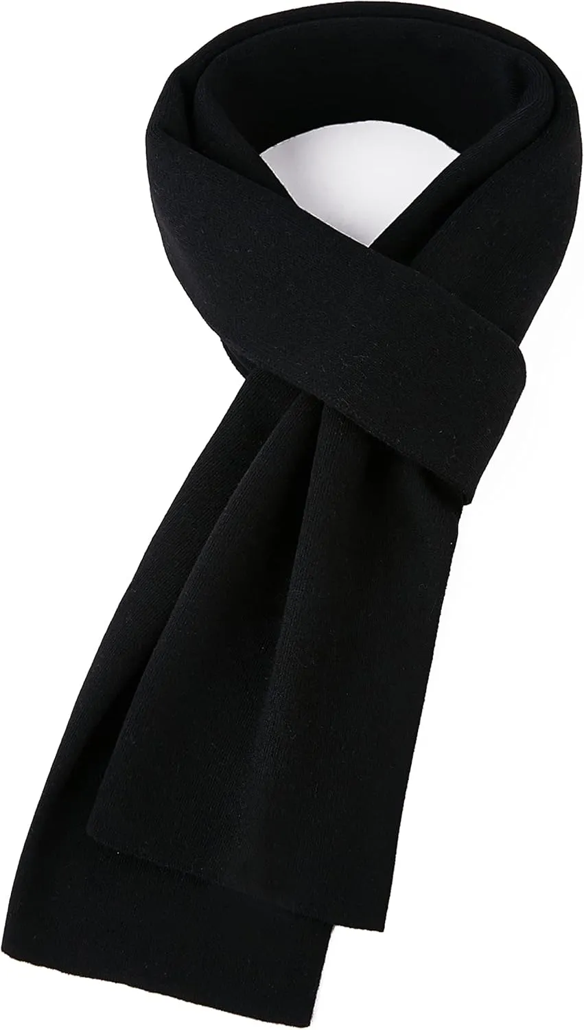Mens Classic Winter Scarf Cashmere Winter Scarves Long Plain Fashion Formal Soft Scarf for Men