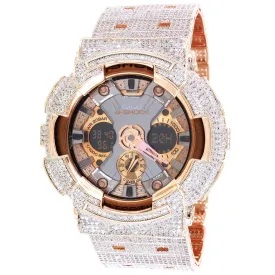 Mens Custom Casio G-Shock GA-200GD Rose Gold Tone Watch