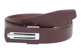 Mens Formal leather Belt With Exclusive Buckle 998610 (Brown)