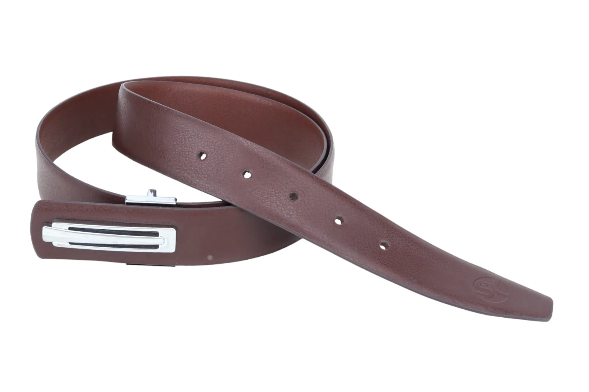 Mens Formal leather Belt With Exclusive Buckle 998610 (Brown)