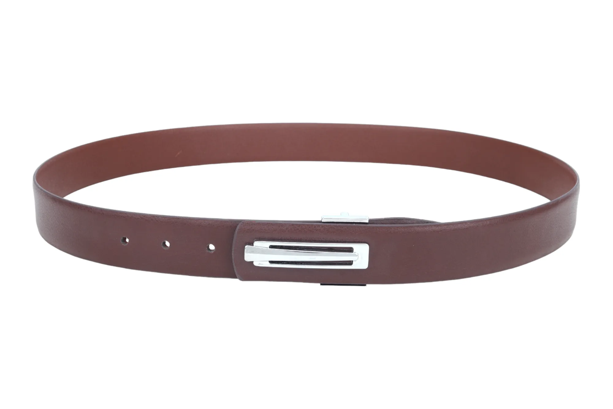 Mens Formal leather Belt With Exclusive Buckle 998610 (Brown)