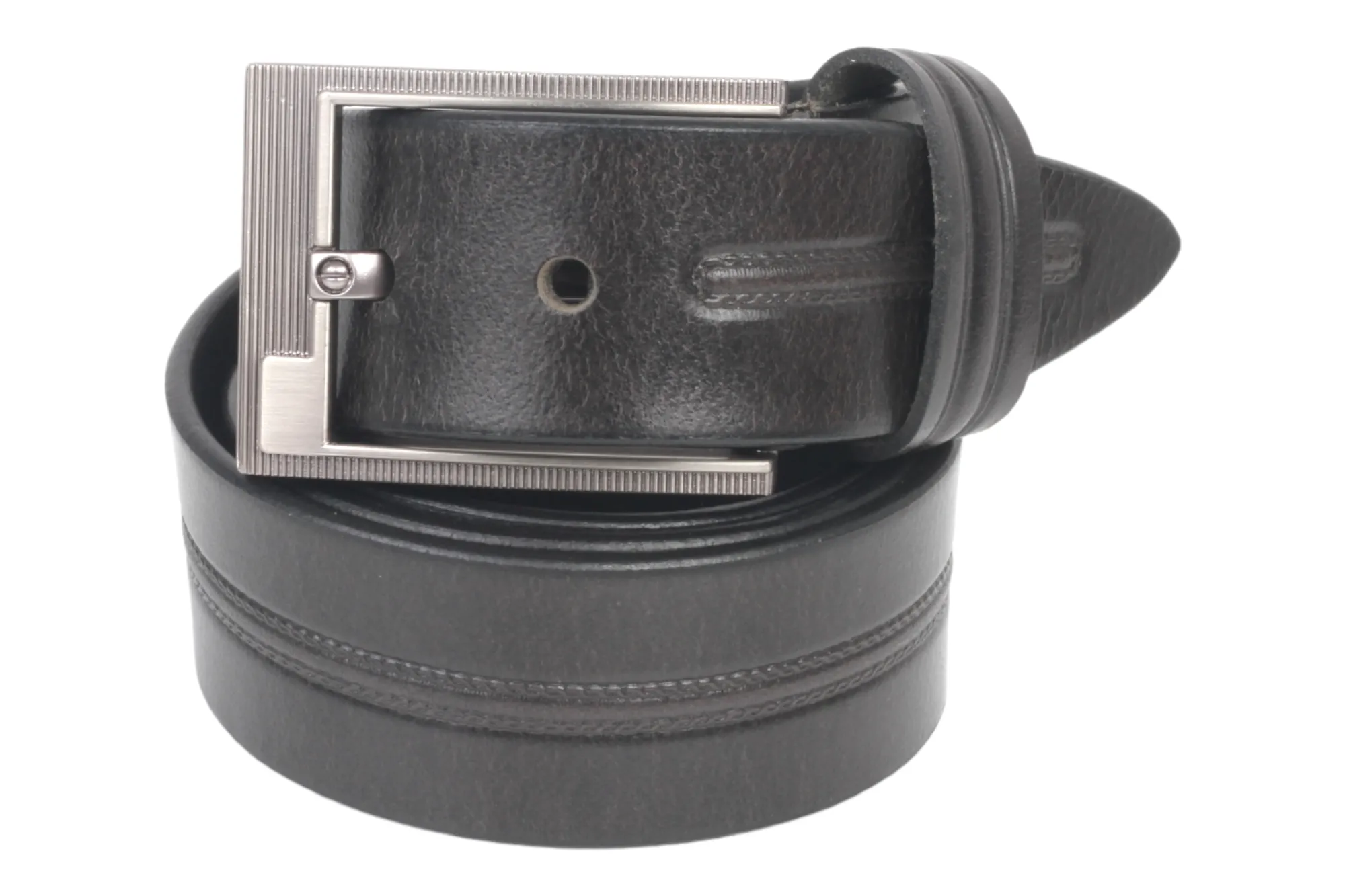 Mens Premium Casual leather Belt 54764 (Black)
