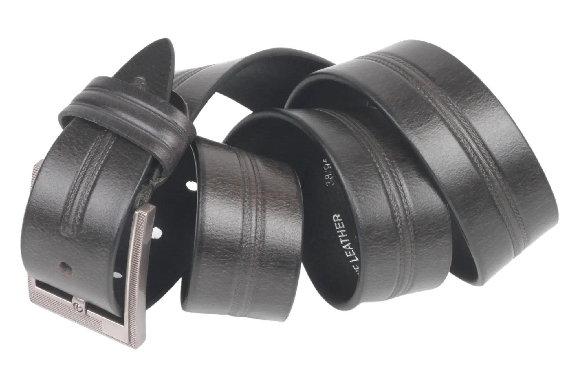 Mens Premium Casual leather Belt 54764 (Black)