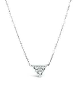 Minimalist 9CT White Gold Triangle Cubic Zirconia Necklace
