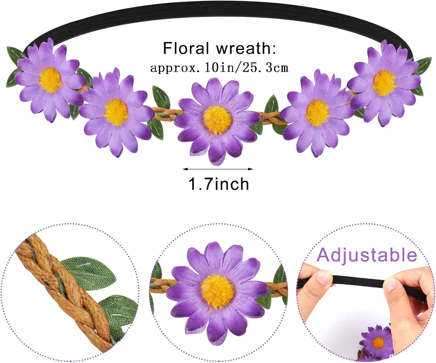 ONESING 8-20 Pairs Round Hippie Sunglasses Circle Sunglasses for Women Glasses Multicoloured Hippie Headband Disco Party