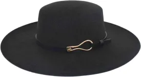 Outdoors Caps for Ladies Fedora Hats For Men Women Elegant Winter Wool Bucket Hat 1920s Vintage Cloche (Black, One Size)