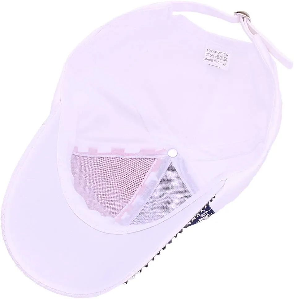 Patriotic American Flag Baseball Cap USA Sparkle Hat for Men Women Summer Sun Cap