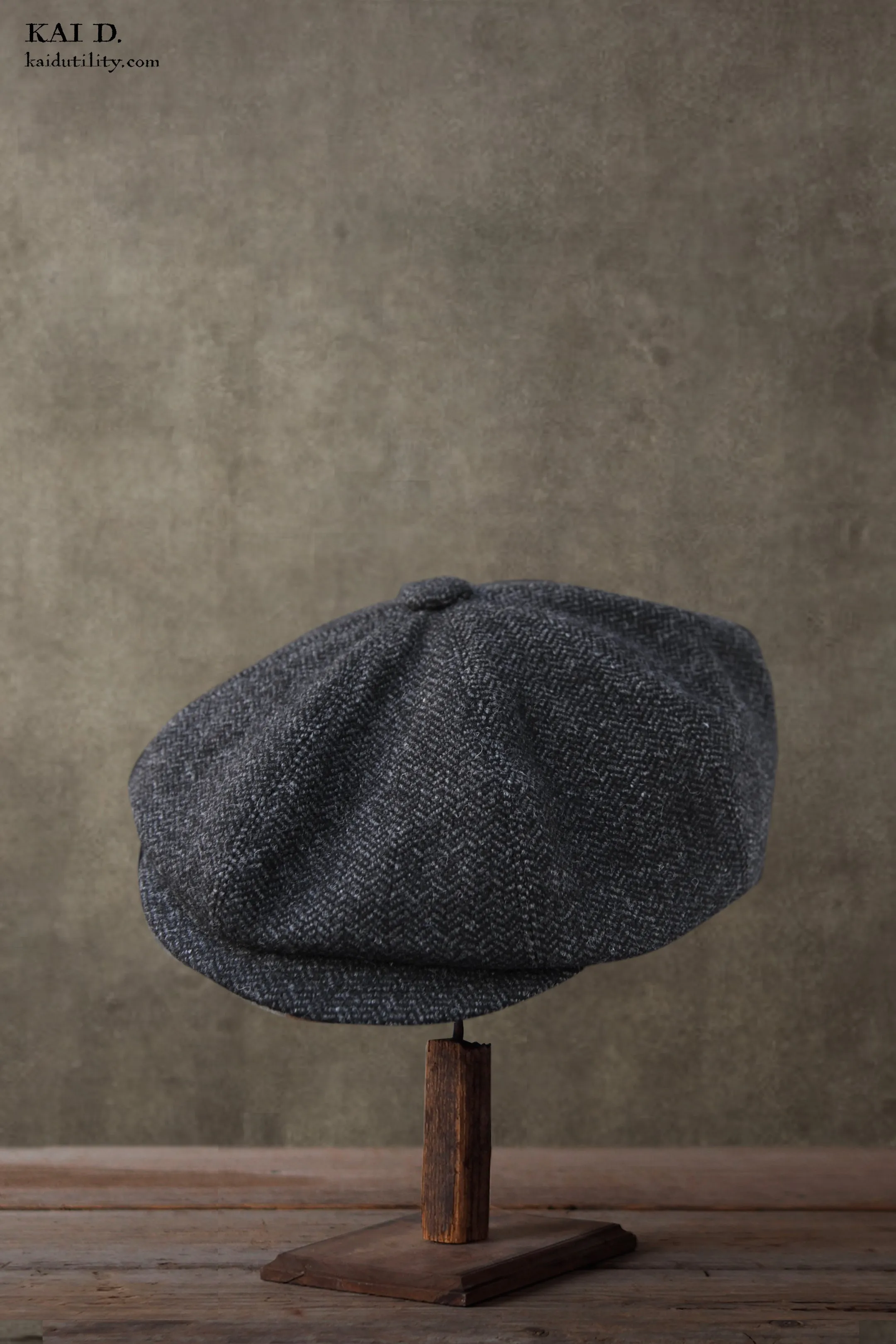 Peaky Hat - Mini Wool Herringbone - M
