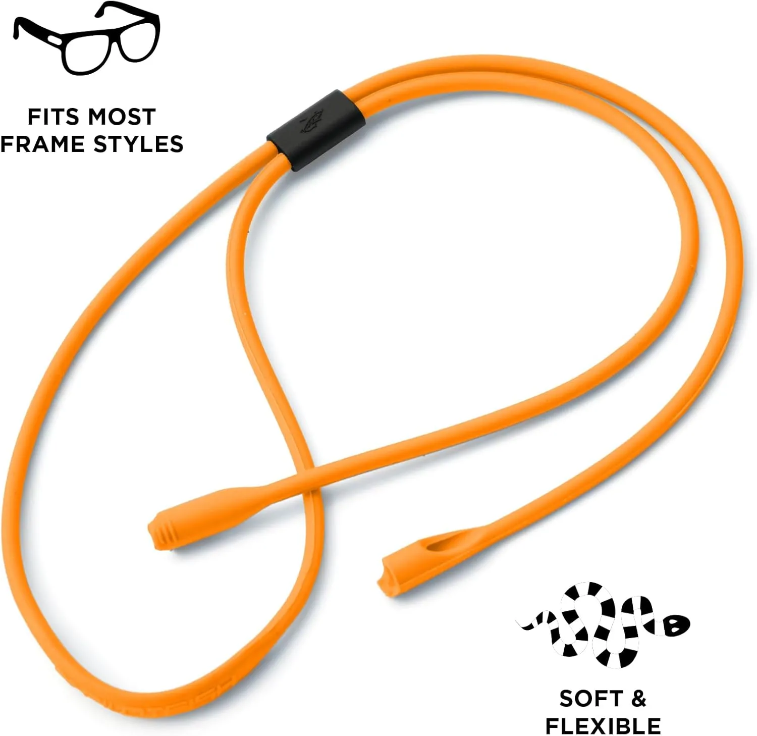 Pilotfish Premium Silicone Sunglasses Strap, Adjustable Glasses Retainer with Unique Passthrough Design  Universal Fit
