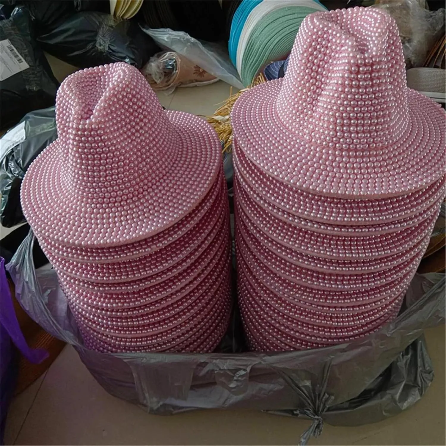 Pink Fedora Panama Men Women Fedora Hat