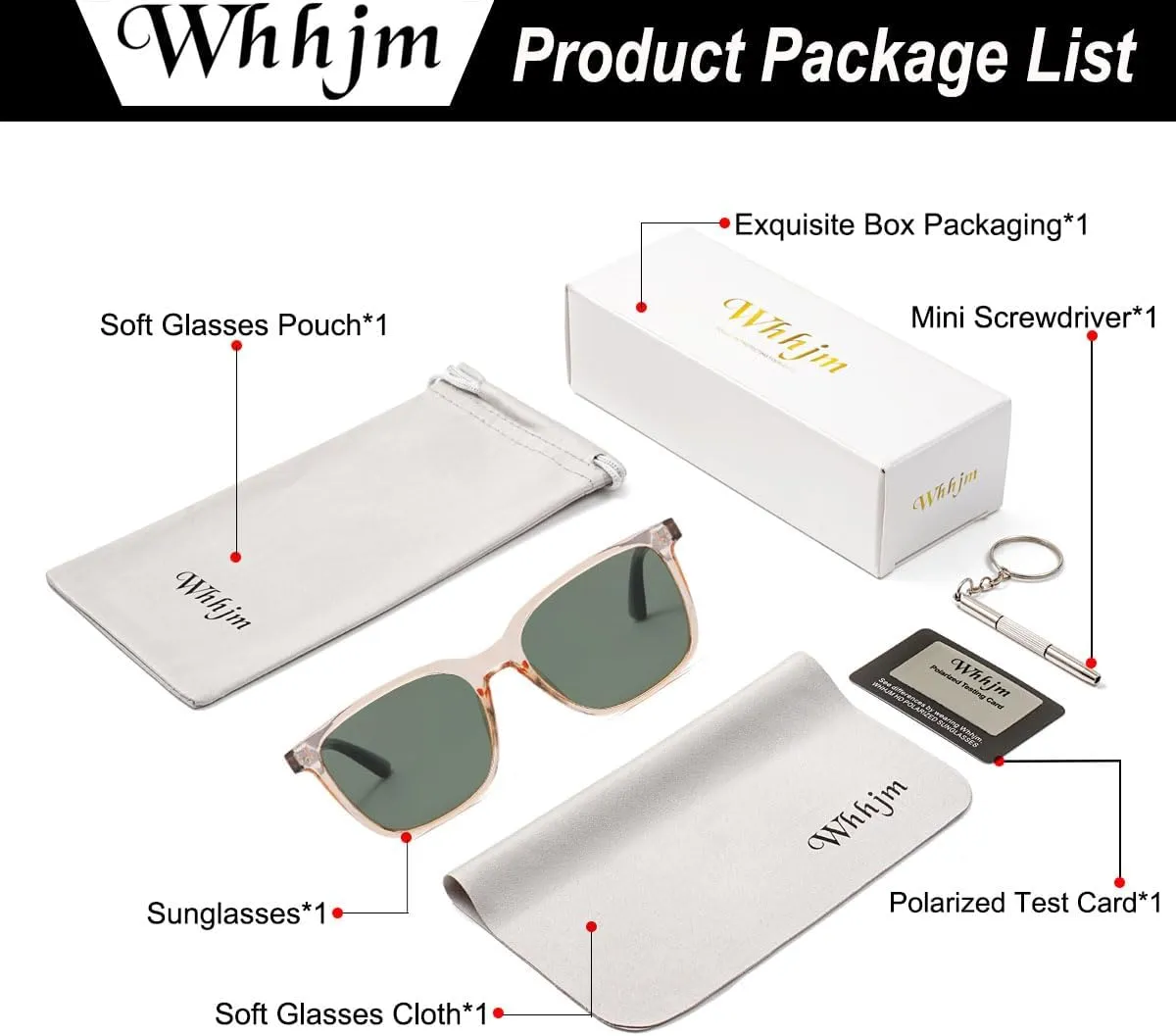 Polarized Square Sunglasses for Men Ultralight Classic Retro Square Driving Shades UV400 Protection Sun Glasses