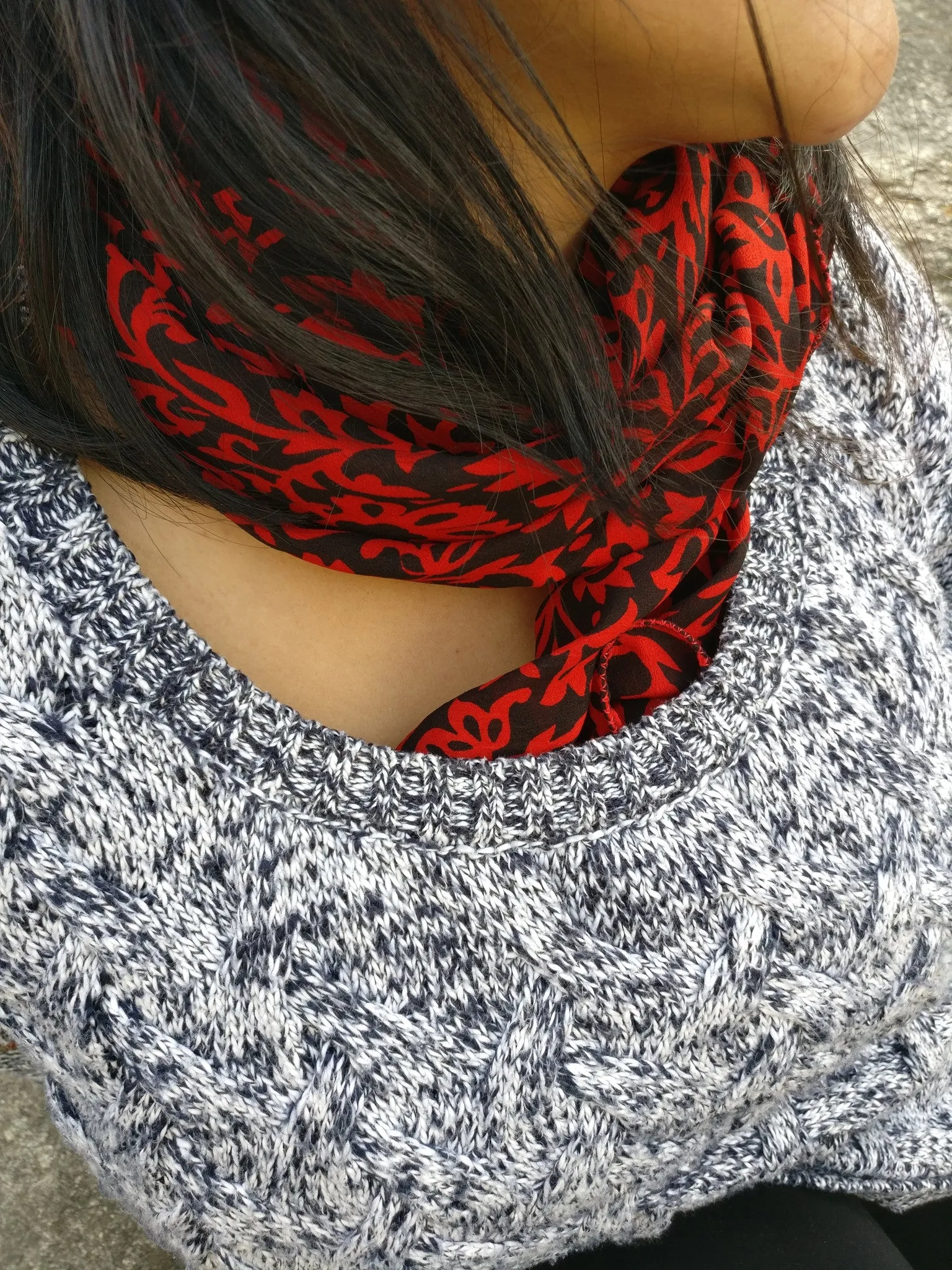 Printed Crepe Silk Scarf