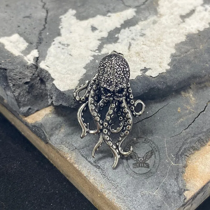 Punk Octopus Stainless Steel Animal Earrings