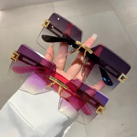 "Classy O" Rimless Fashion Sunglasses