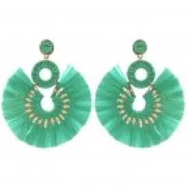 Raffia Hoop Earrings