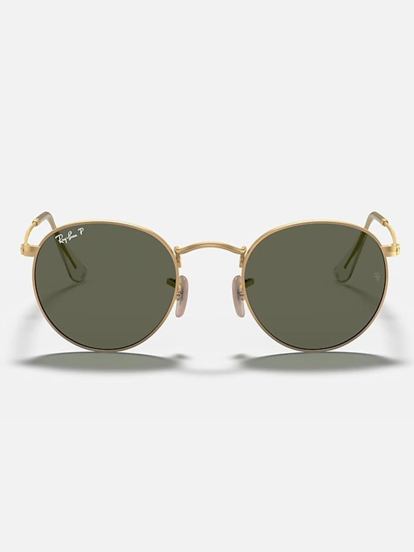 Round Metal Matte Gold/Green Classic G-15 Sunglasses