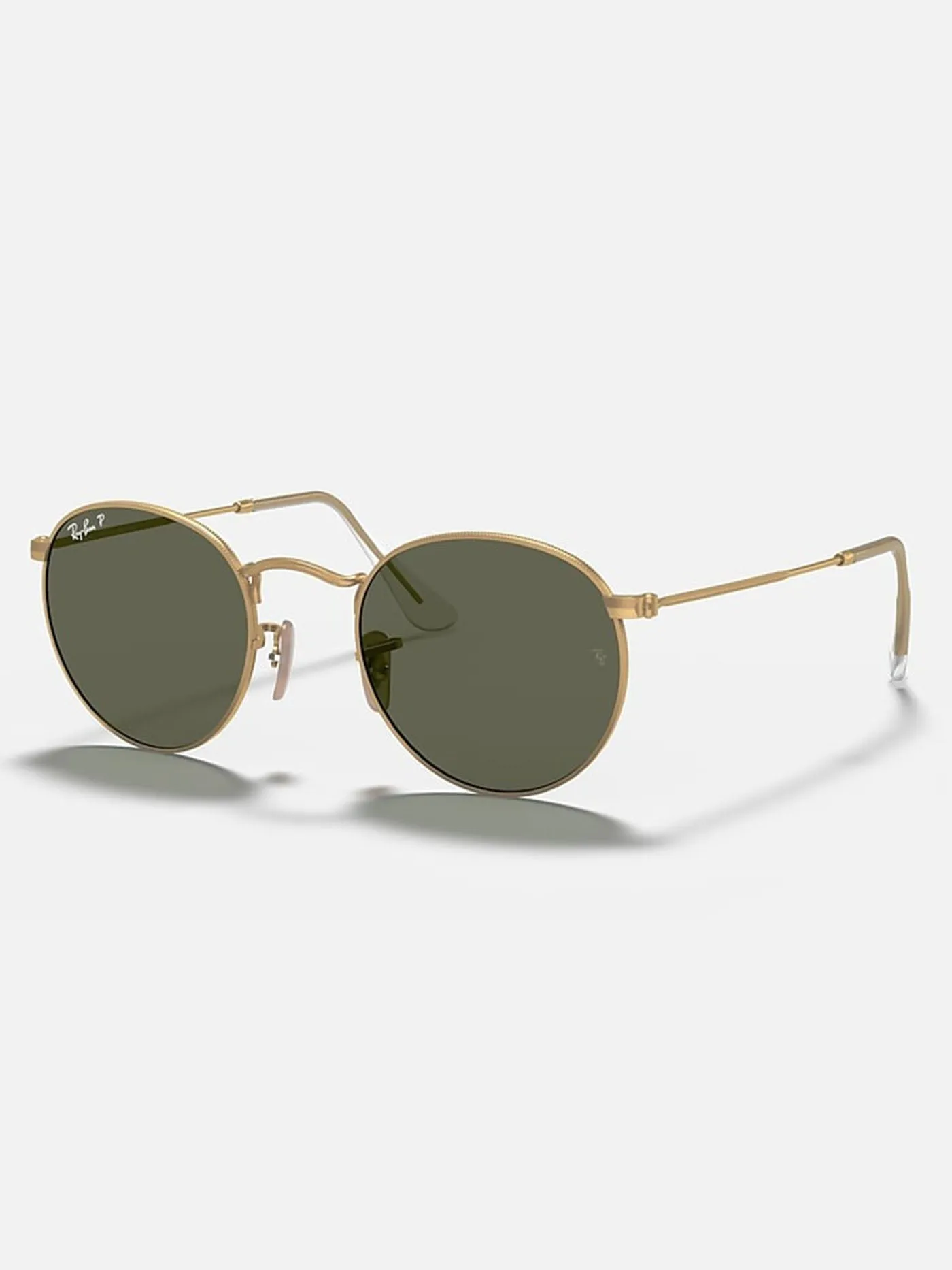 Round Metal Matte Gold/Green Classic G-15 Sunglasses