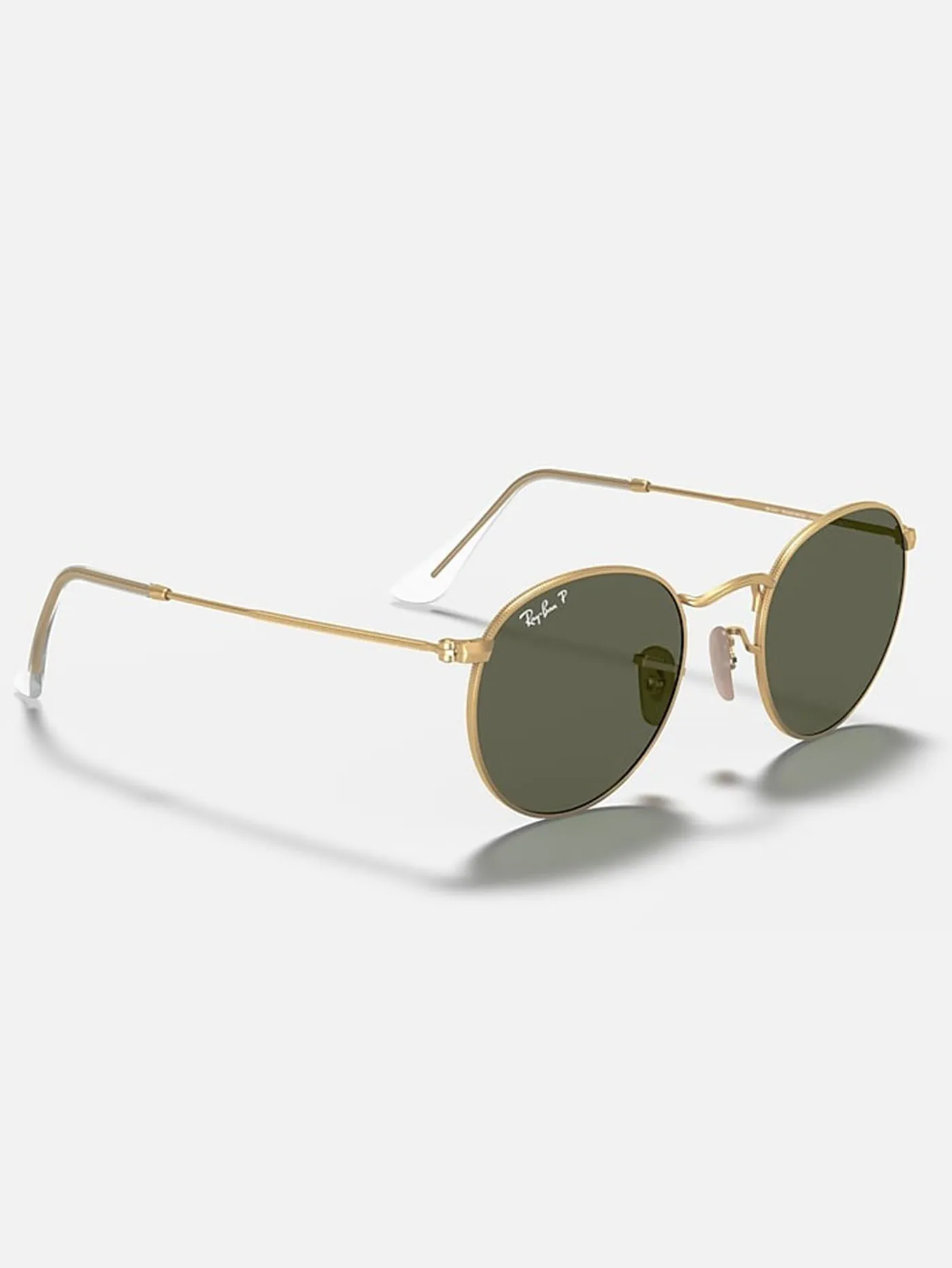 Round Metal Matte Gold/Green Classic G-15 Sunglasses