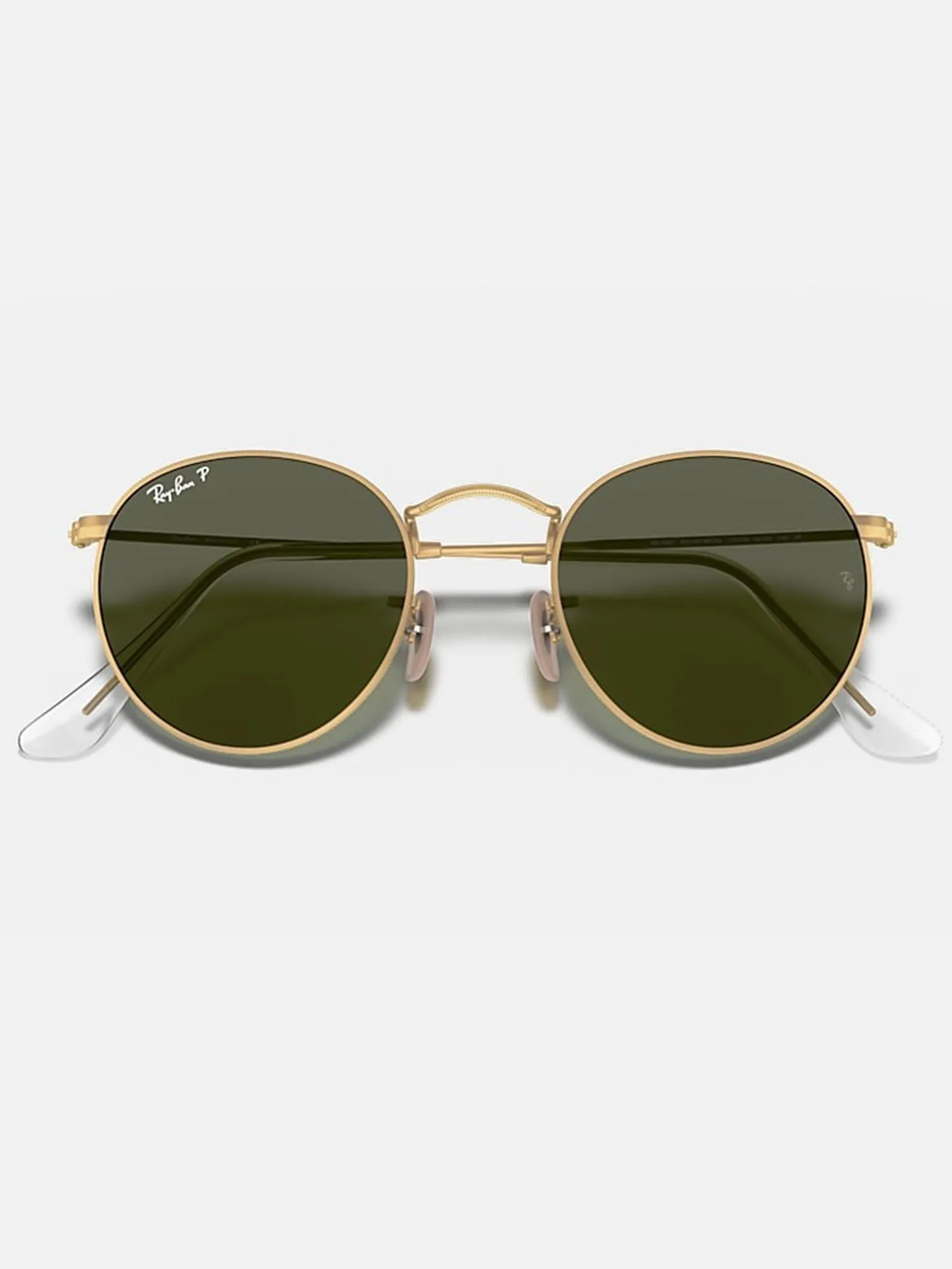 Round Metal Matte Gold/Green Classic G-15 Sunglasses
