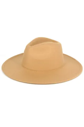 STAPLE FEDORA HAT/AMH0142 Camel Taupe