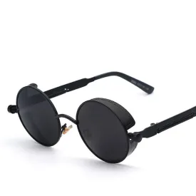 Steampunk Mirror Lens Round Sunglasses