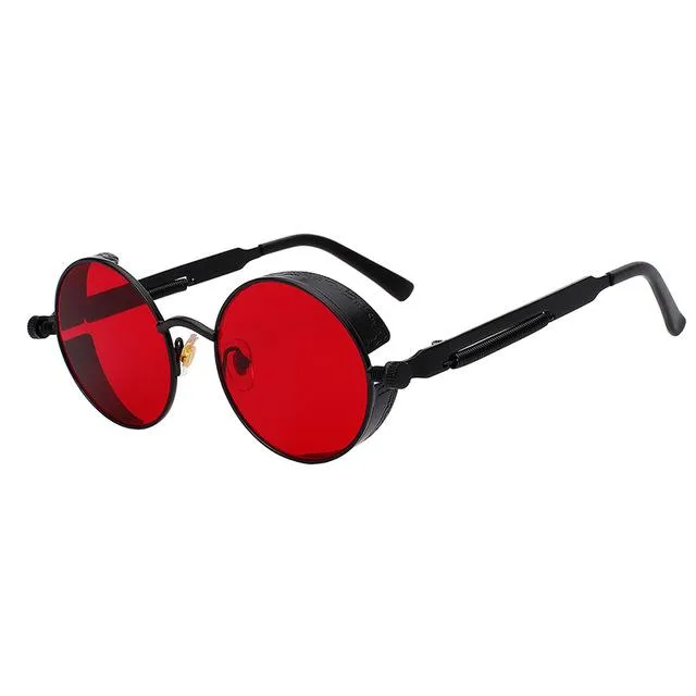 Steampunk Mirror Lens Round Sunglasses