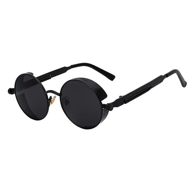 Steampunk Mirror Lens Round Sunglasses