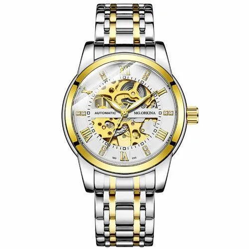 Steel Belt Mechanical Hollow Waterproof Luminous Watch