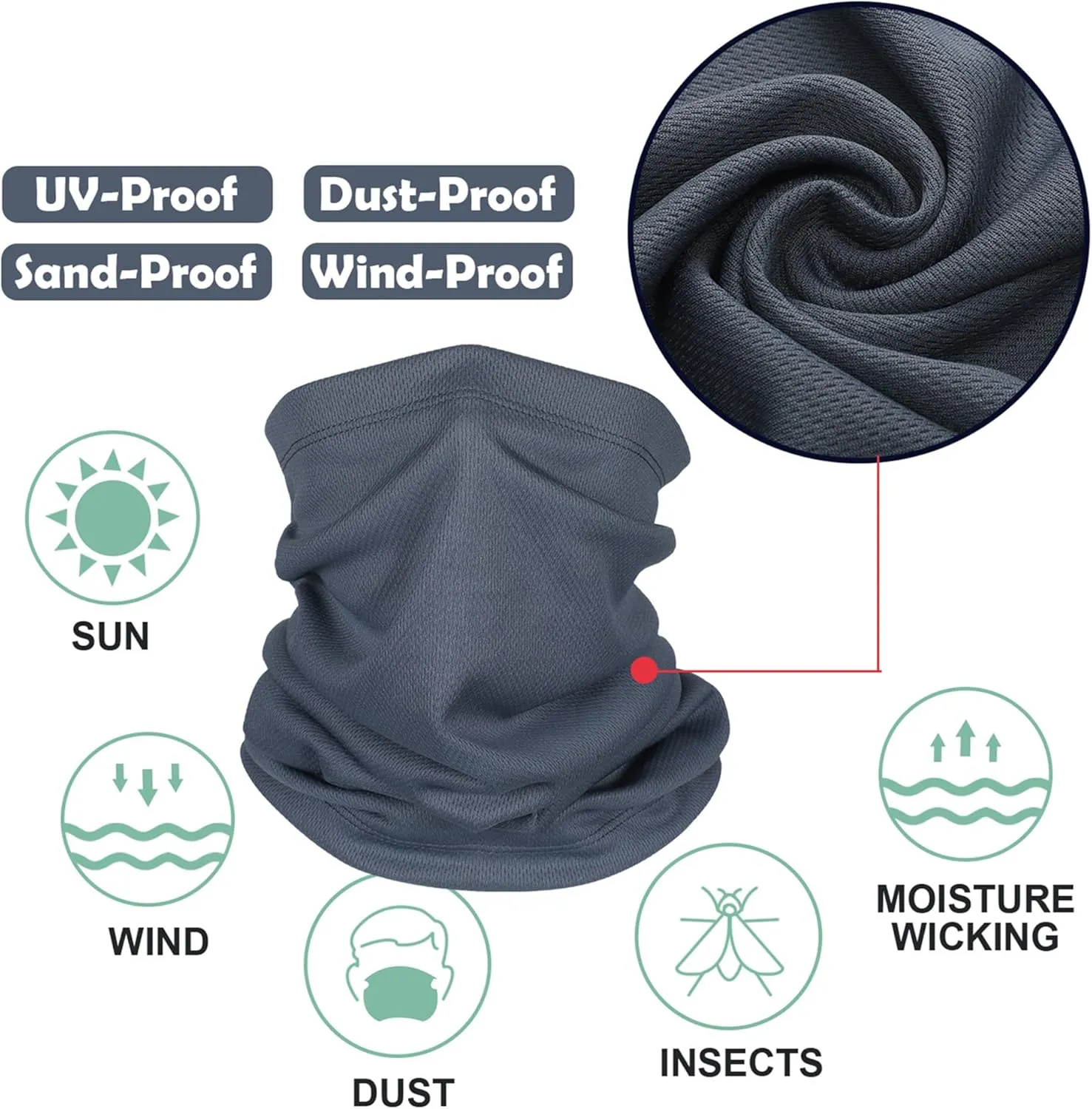 Summer Face Cover Scarf Mens Balaclava Neck Gaiter Baclava Face Breathable Bandana Sun Protection Cycling Running