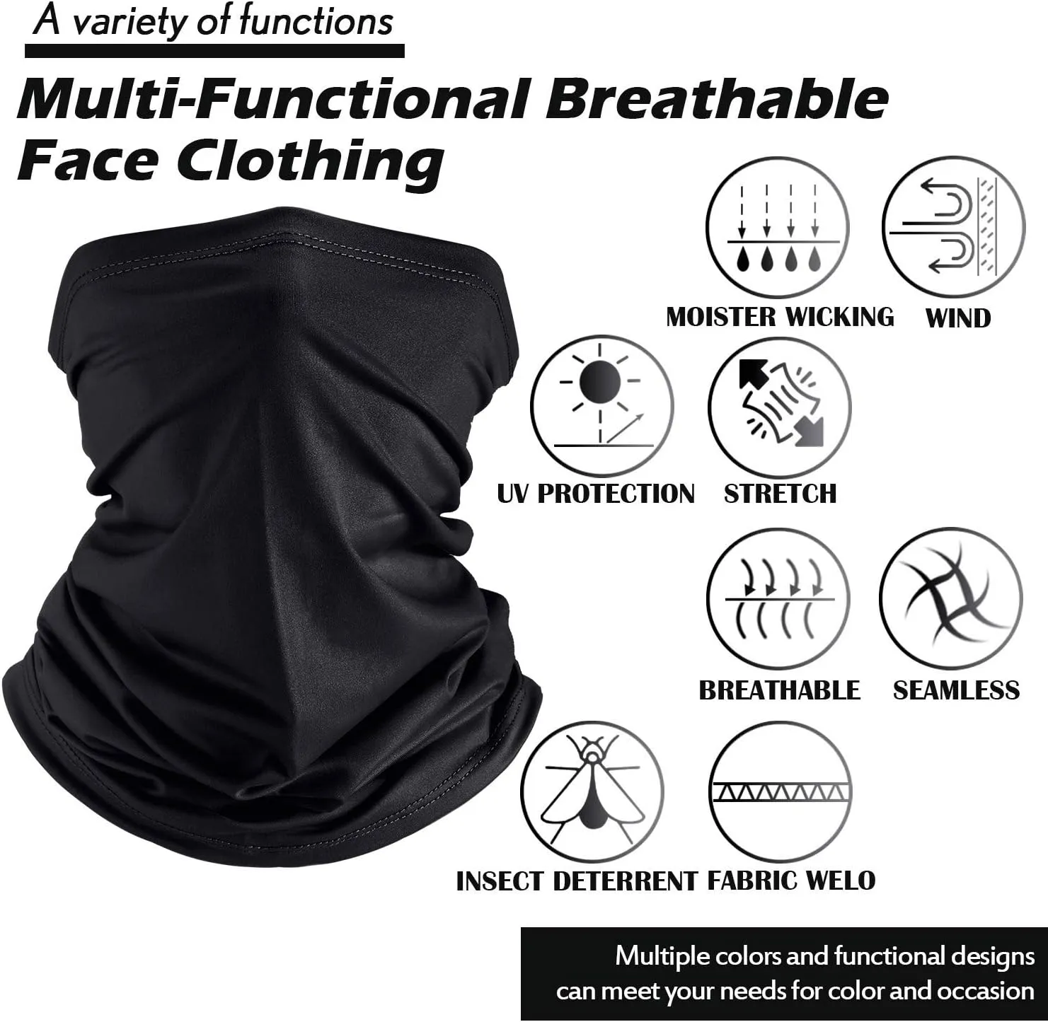 Summer Face Cover Scarf Mens Balaclava Neck Gaiter Baclava Face Breathable Bandana Sun Protection Cycling Running