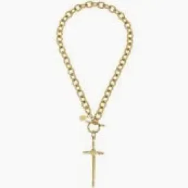 Susan Shaw Tall Cross Toggle Necklace