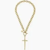 Susan Shaw Tall Cross Toggle Necklace
