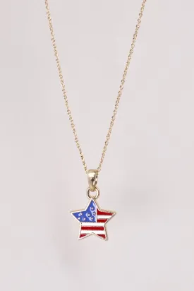 THE AMERICAN STAR PENDANT NECKLACE IN GOLD
