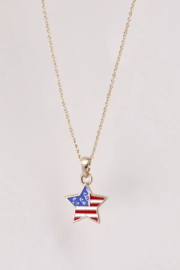 THE AMERICAN STAR PENDANT NECKLACE IN GOLD