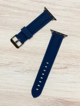 The Solid Sport Silicone Smart Watch Band - Navy Blue 42/44