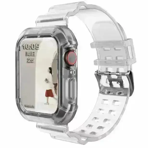 Transparent TPU Protective Candy Glacier One Smart Watch Strap Watch Band