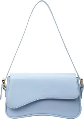 Trendy Y2K Vegan Leather Shoulder Bag for Women - Hobo Handbag, Clutch & Saddle Bag with Removable Strap