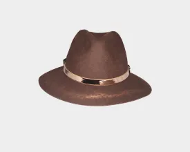 Umber Cocoa Wool Fedora Hat - The Oxford Street