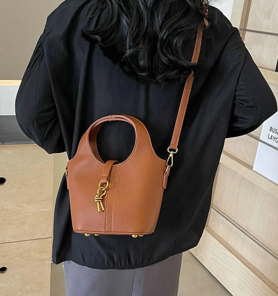 Women's PU Leather Hobo Shoulder Crossbody Bag - Vintage Tote Small Handbag Purse